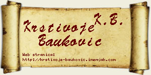 Krstivoje Bauković vizit kartica